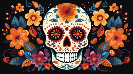 Greeting card for Mexicos Day of the Dead El Dia de
