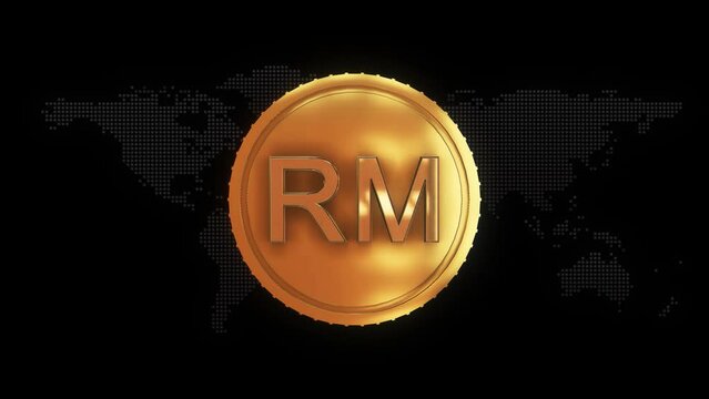 Golden Malaysian ringgit Currency symbol golden Malaysian ringgit currency sign