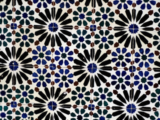 Aveiro, Portugal, Portuguese tiles Azulejo. Traditional pattern of decorating house exterior walls