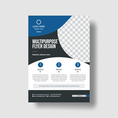 Corporate natural shape business flyer design or brochure vector template design. Marketing, business proposal, promotion, advertise, publication, cover page. Editable vector template design.
