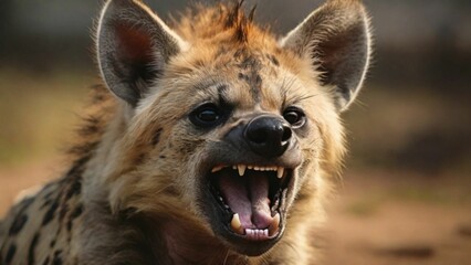 Fototapeta premium Close up of a hyena