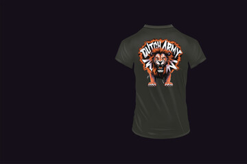 Tiger t-shirt design. AI