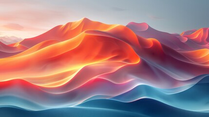 Vibrant Abstract Background with Wide Composition Generative AI