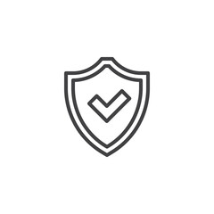 Security shield line icon