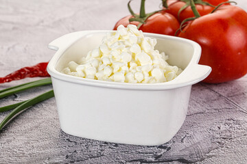Cottage cheese Curd in the bowl
