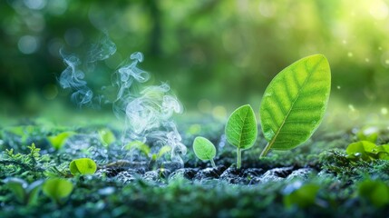 Carbon dioxide, CO2 emissions, carbon footprint concept. world environment day