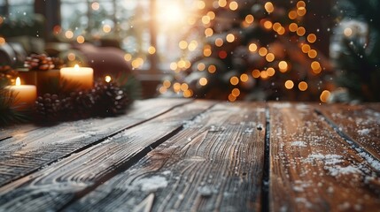 Obraz premium Cozy Living Room with Christmas Tree and Warm Decor Generative AI