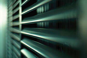 A detailed close-up of modern blinds that effectively regulate indoor humidity.

