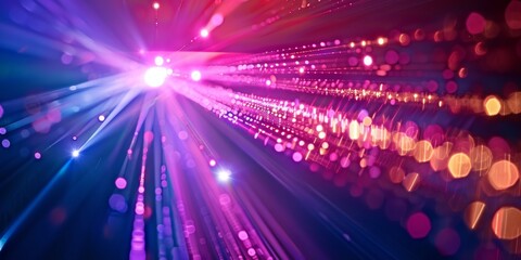 Naklejka premium ray of laser and photons,microphoto