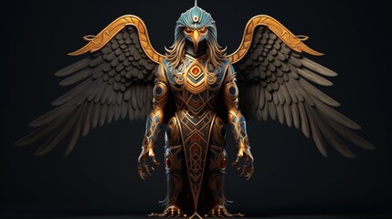 Fototapeta premium Horus The egyptian god of kingship.