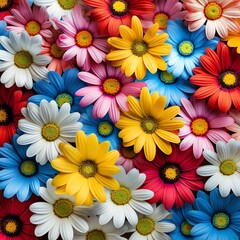 daisy, colorful background