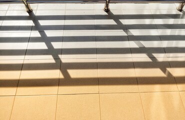 Stainless steel balcony railing shadow 