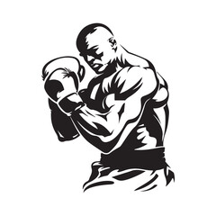 Boxer Vector Illustration On White Background