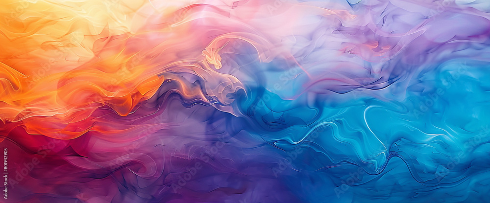 Wall mural Vivid gradients blend effortlessly, painting a picture of harmony and beauty in their fluid interplay.