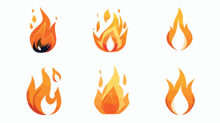 White background with flame icon vector illustration
