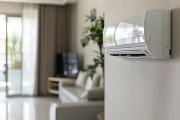 Reversible air conditioning unit capable of both cooling and heating functionalities.

