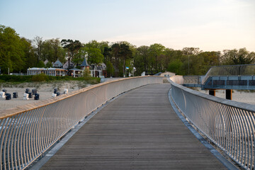 Sonnenuntergang an der Seebrücke Koserow auf der Insel Usedom