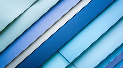 abstract background of blue and green sheets of paper, close up. Business presentation.