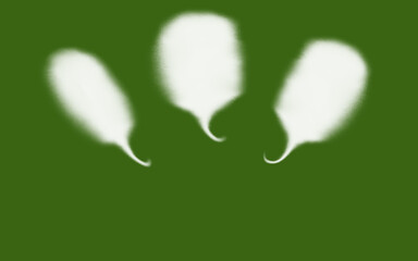 煙り、フワフワ、雲のような吹き出し