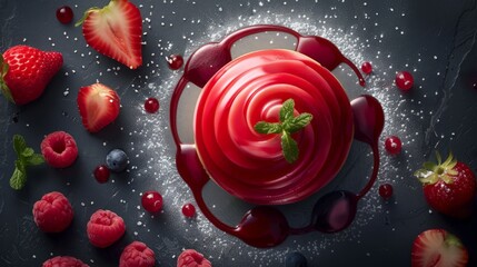 Gourmet Red Fruit Jelly Dessert