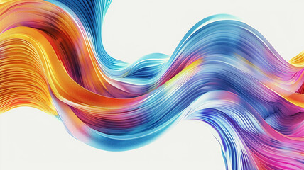 Abstract patterns of wavy color unfolding over a blank white background, offering a mesmerizing visual experience