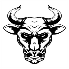 Bull head illustration best for tattoo or t-shirt design
