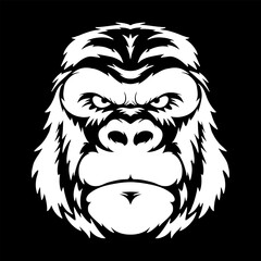 hand drawing gorilla head illustration, best for t-shirt design