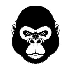 hand drawing gorilla head illustration, best for t-shirt design
