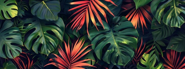 tropical leaf seamless background