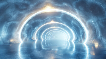 Fototapeta premium Futuristic Universe Step into the future with an abstract White Background 