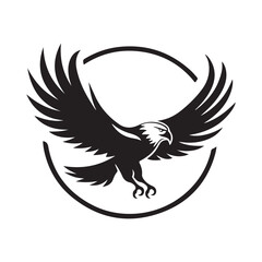 Eagle logo designs simple elegant Vector Image