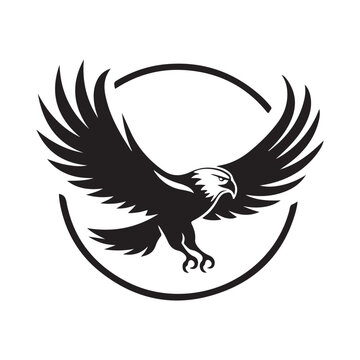 Eagle logo designs simple elegant Vector Image