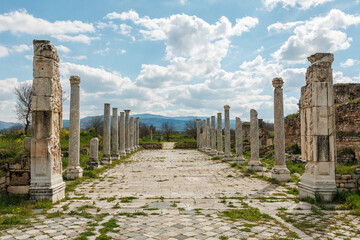 Stone Column Path at Aphrodisias, Aydın, Turkey