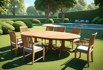 Obraz premium table and chairs