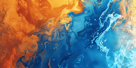 The background is completely mix Blue and Orange with no texture and the glass is in the right hand side