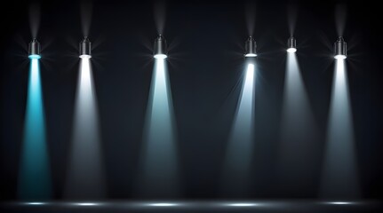 Creative vector illustration of bright lighting spotlight .Generative AI