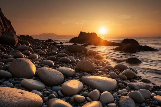 sunset on the beach