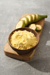 Banana flour, concept of cooking food, tasty banana flour