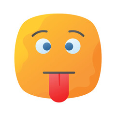 Visually perfect dumb emoji icon design, easy to use and download
