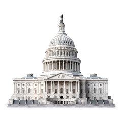 Fototapeta premium country capitol building isolated on white