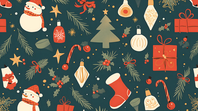 christmas seamless pattern