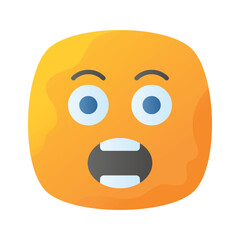 Oh My God expression emoji vector design, editable vector