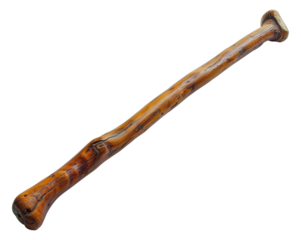 Aged wooden walking stick, cut out - stock png.
