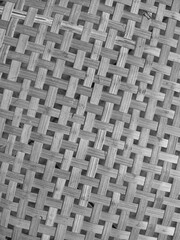 Woven bamboo plate in black and white