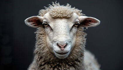 close up of a sheep 