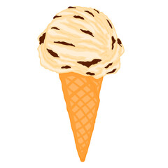 Vanilla Ice Cream Cone Vector