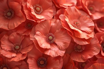 A close up of a bunch of red flowers