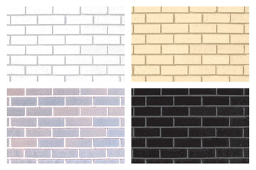Set of Vector Brick Wall Grunge Textures Background