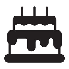 cake glyph icon
