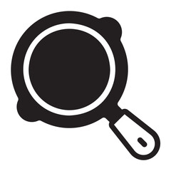 frying pan glyph icon